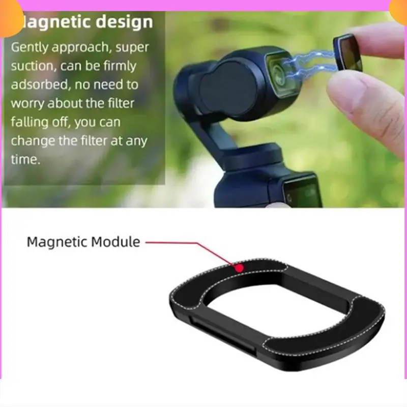 مجموعة مرشحات عدسة A23P مرشح التصوير الفوتوغرافي لـ DJI Osmo Pocket 3 تصميم مغناطيسي Star 8X/LPR مرشح التصوير الاحترافي