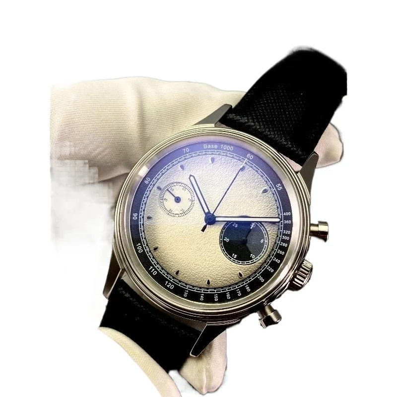 For bourgeoisie high sense temperament splicing light luxury extreme manual mechanical chronograph watch fashion bright color