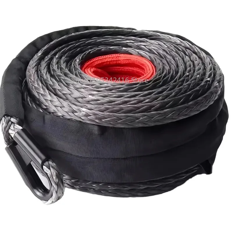 12mm x 30m UHMWPE Winch Rope, Synthetic Fiber Cable for Marine Towing, Recovery & Emergency Lifting Sling