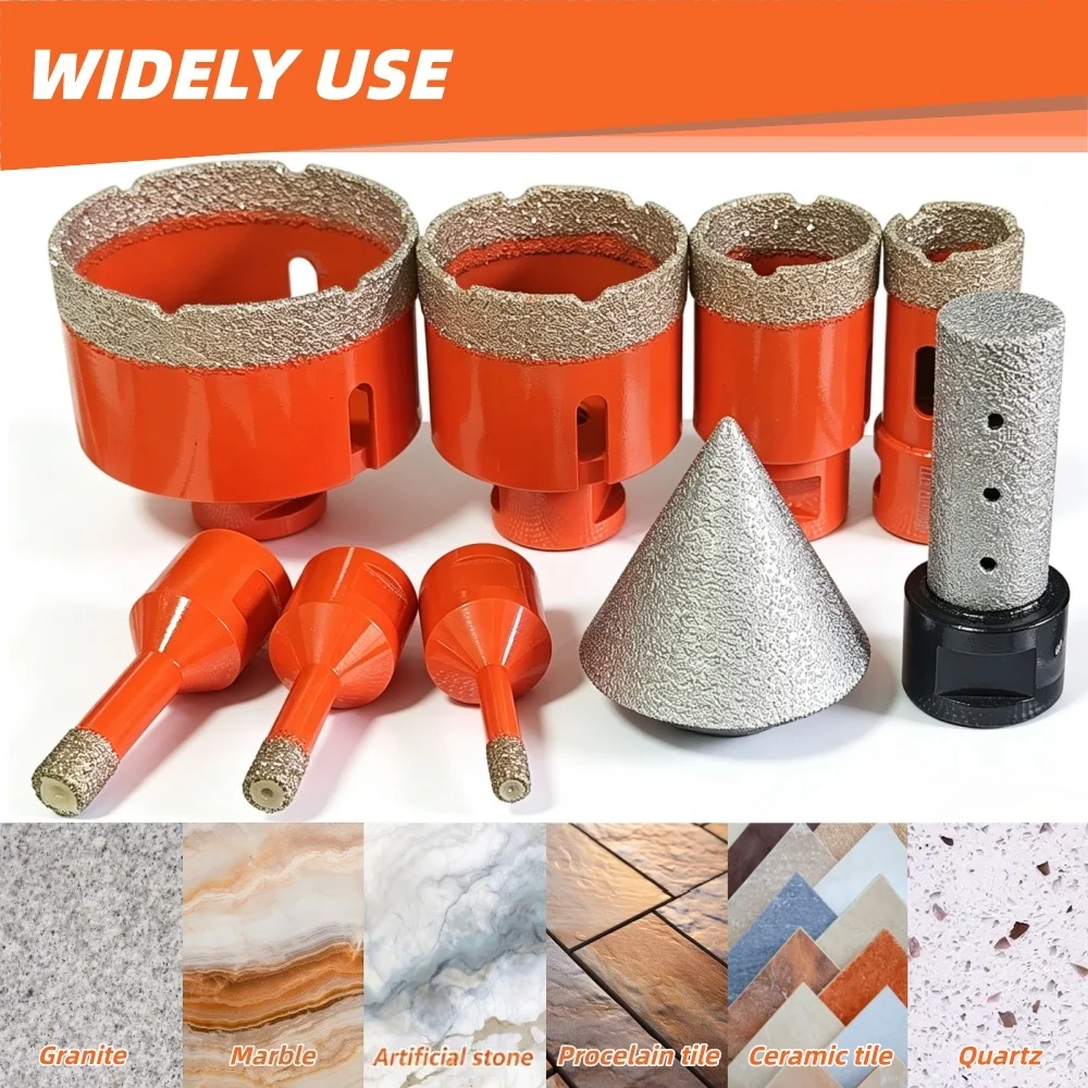 9/10/12pcs M14 Diamond Drill Bit Set for Ceramic Tile Granite Marble Cutting Disc Saw Blade Chamfer Bit 6-68mm Milling Bit Tools view 6