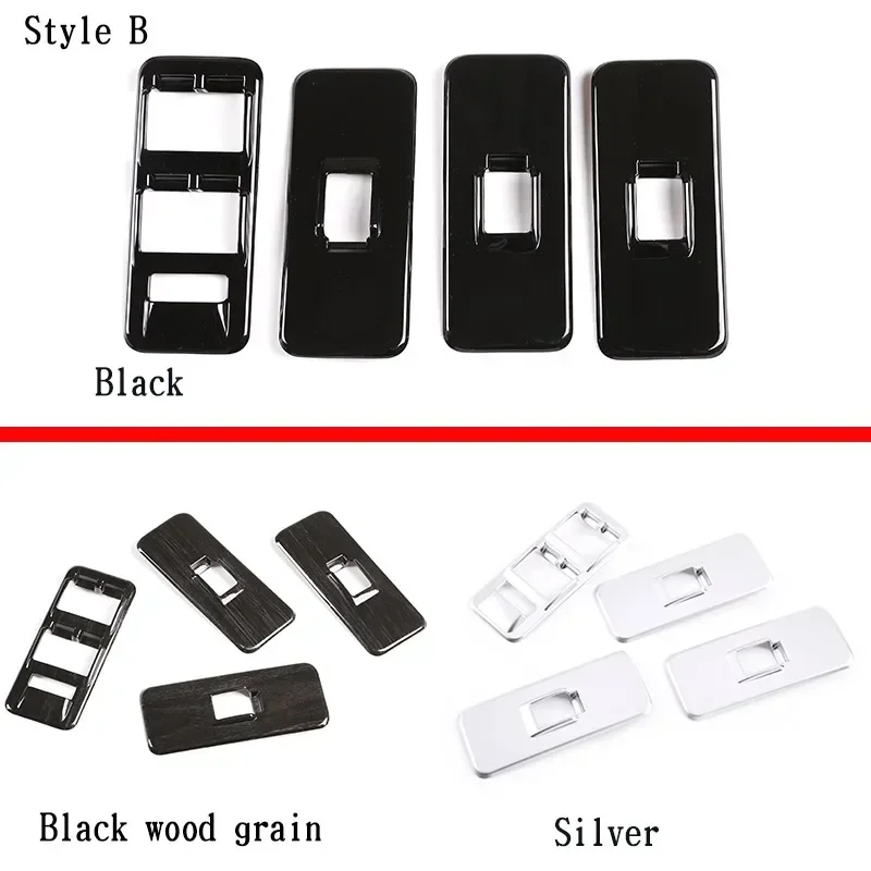 For Land Rover Range Rover Sport L320 2005-2008 ABS Black Car Window Lift Switch Button Cover Decorate Car Accessories