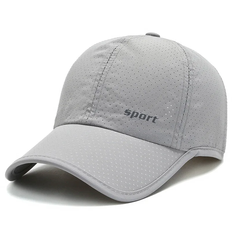 Summer Men Women Quick Drying Breathable Mesh Baseball Cap Truck Outdoor Mountaineering Fishing Sport Running Sun Hat Bone A142