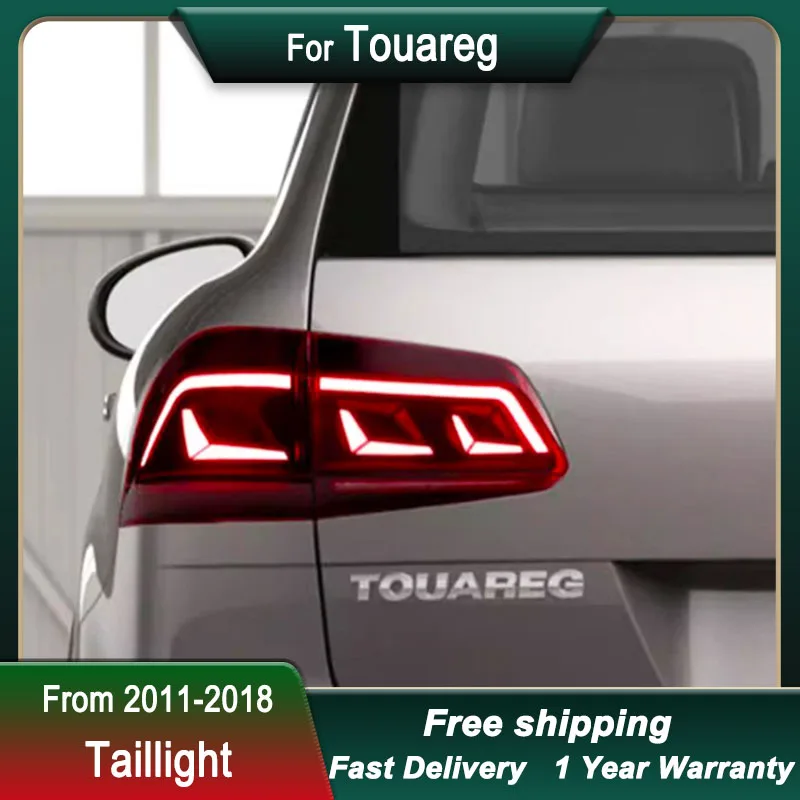 

Автомобильные задние фонари для VW Touareg 2011-2018, новый стиль, светодиодный стоп-сигнал заднего хода, динамический сигнальный светильник, задний фонарь в сборе