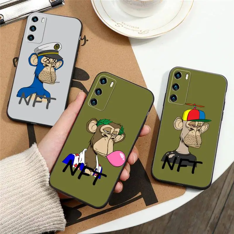 NFT Bored Ape Yacht Club Phone Case For Honor 70 60 50 30 V30 7A Pro 20 10 Lite 7C 9X 10I 8X 8S 20I Psmart Z Soft Cover