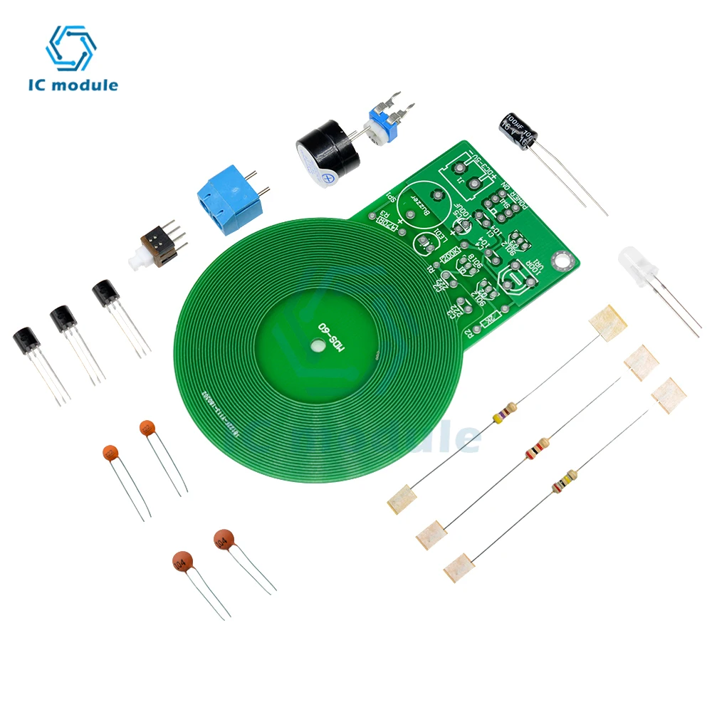 

Metal Detector Kit Electronic Soldering Practice Kit Non-Contact Sensor Board Module Electronic Part Metal Detector DIY DC 3V-5V