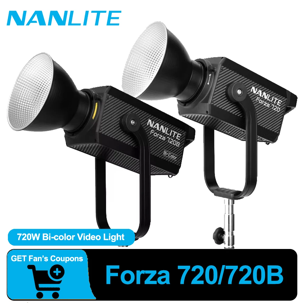 

Nanlite Forza 720/720b Professional Fill light Photography Light for Filming Live Streaming and Video and Studio Photography