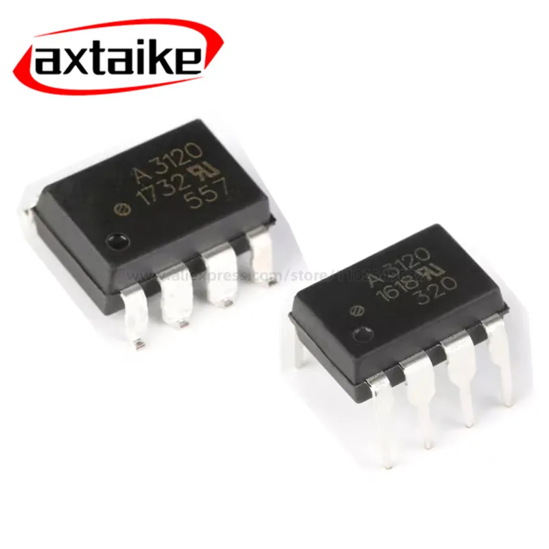 10PCS HCPL-3120 A3120 A 3120 DIP SMD SOP-8 Logic Output Optocouplers 2.0A IGBT Gate Drive IC