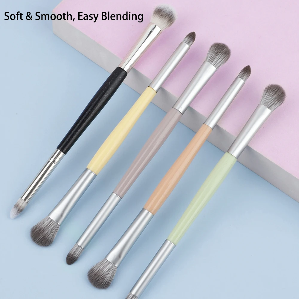 Multifunktionaler Doppelendiger Make-up-Pinsel für Lidschatten-Verblendung, Detail-Highlighter und Aufhellung