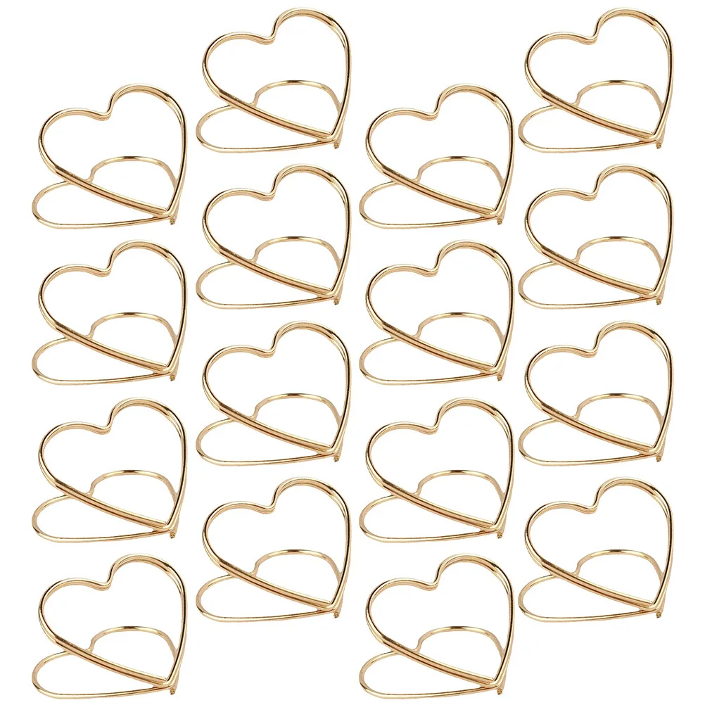 32 Pcs Love Note Holder Wedding Table Card Holders Number Name Cards Photo Metal