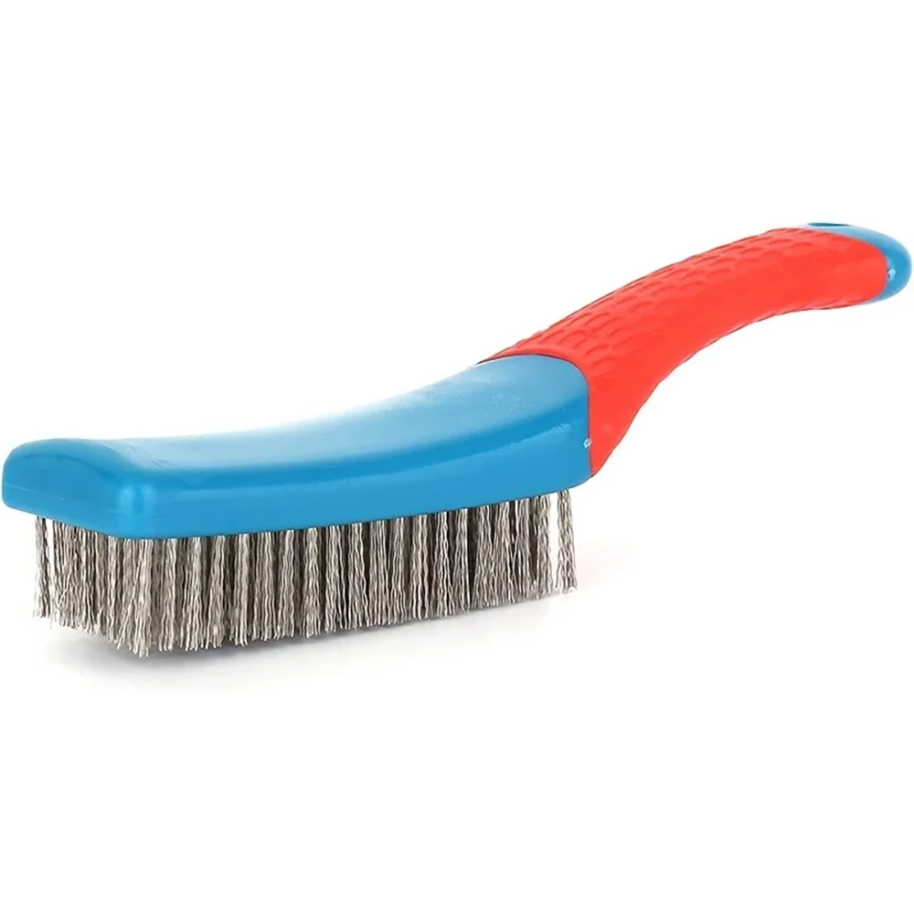 Stainless Steel Heavy Duty Wire Brush with Comfortable Plastic Handle - Perfect Removing Rust Welding Slag Dirt  Paint LK-AA130