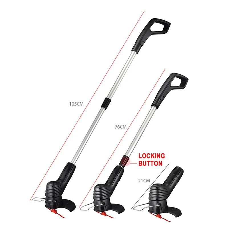 Imagem -06 - Cortador de Grama Elétrico sem Fio Ferramentas Elétricas de Jardim Portáteis Usb Recarregável Retrátil Weeder Weeder