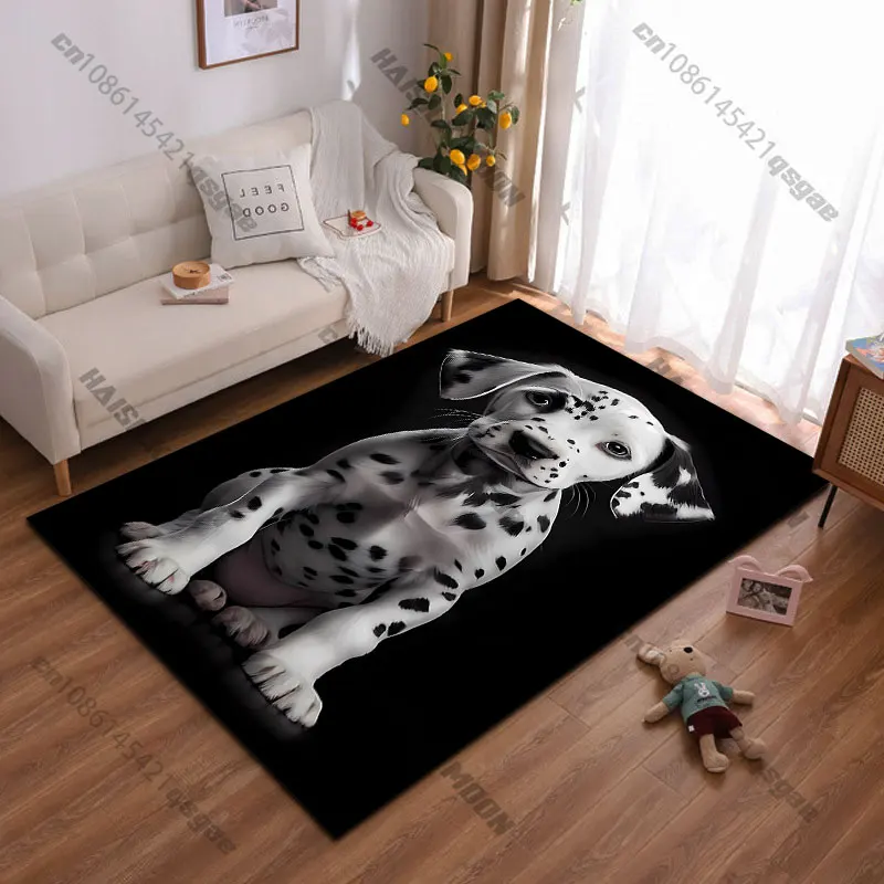 Dalmatian puppy with concealed face carpet Yoga living room room decor children's crawling mat doormat area rug games mat