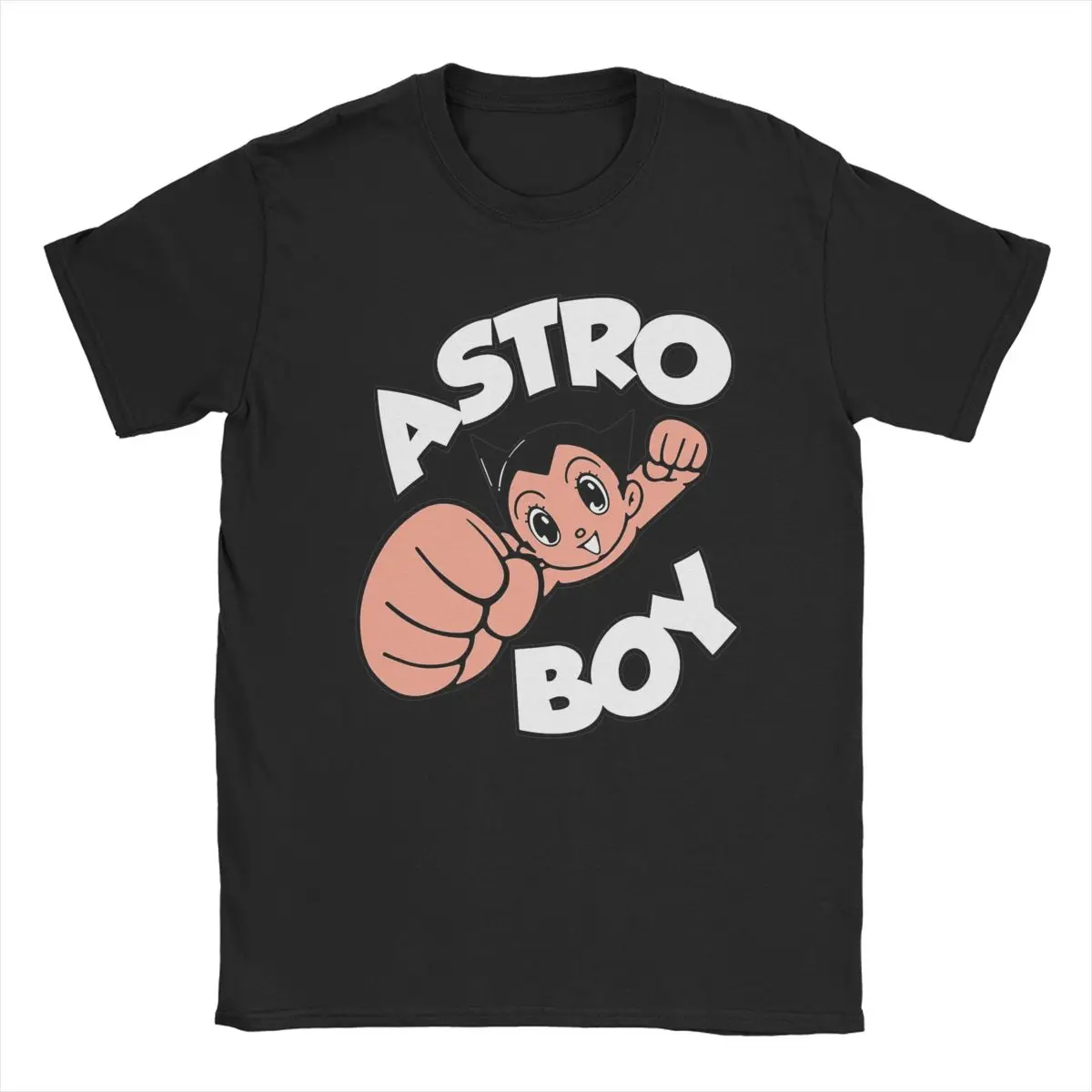 Astro Boy Astroboy T-Shirt for Men Anime Novelty Pure Cotton Tees Round Neck Short Sleeve T Shirts Plus Size Tops