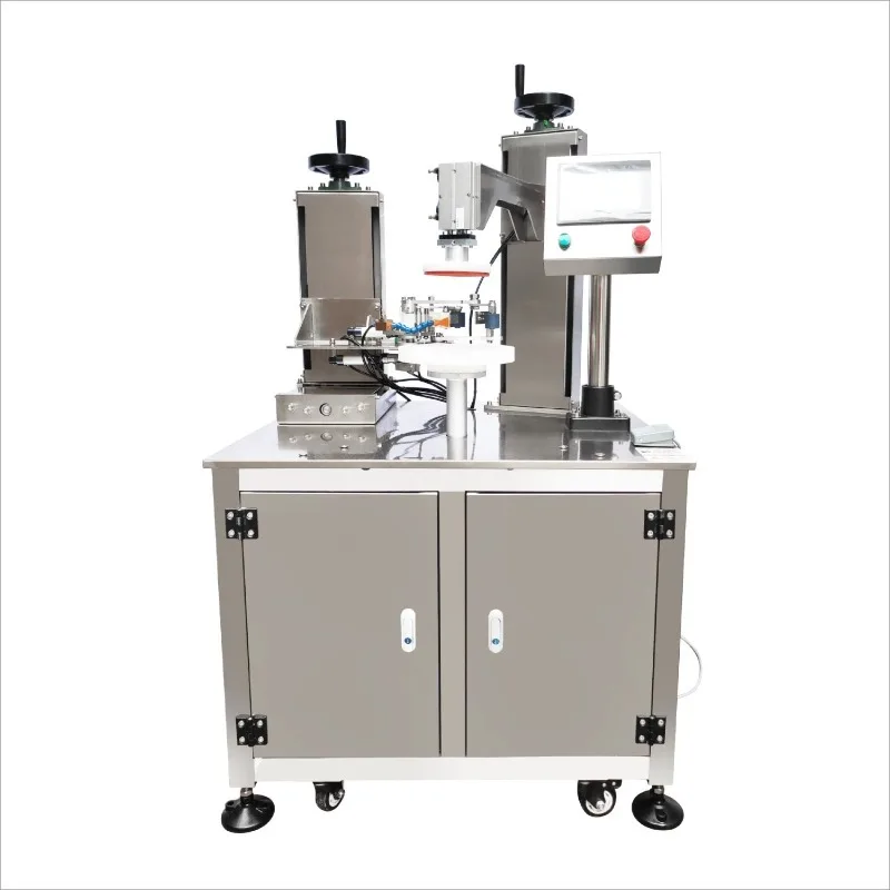 

Iron, plastic box PET square box round box semi-automatic tape sealing machine edge sealing, biscuit candy tape sealing machine