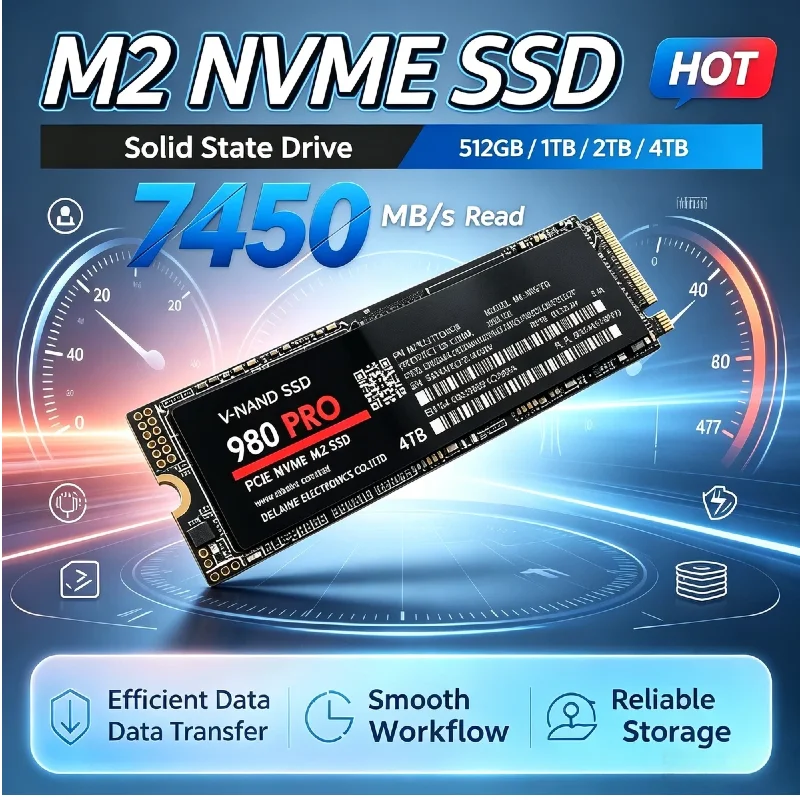 New Original M2 2280 NGFF NVME SSD Internal Solid State Drive 1TB 2TB High Speed Hard Disk for Gaming Desktop Laptop PC Upgrade