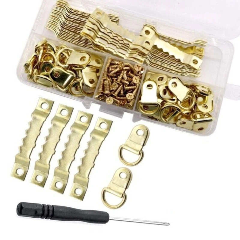 Versatile Set of 251 D Shaped Hooks Durable Metal Hooks Assortment Heavy Duty D shaped Hooks for Home & Business Display