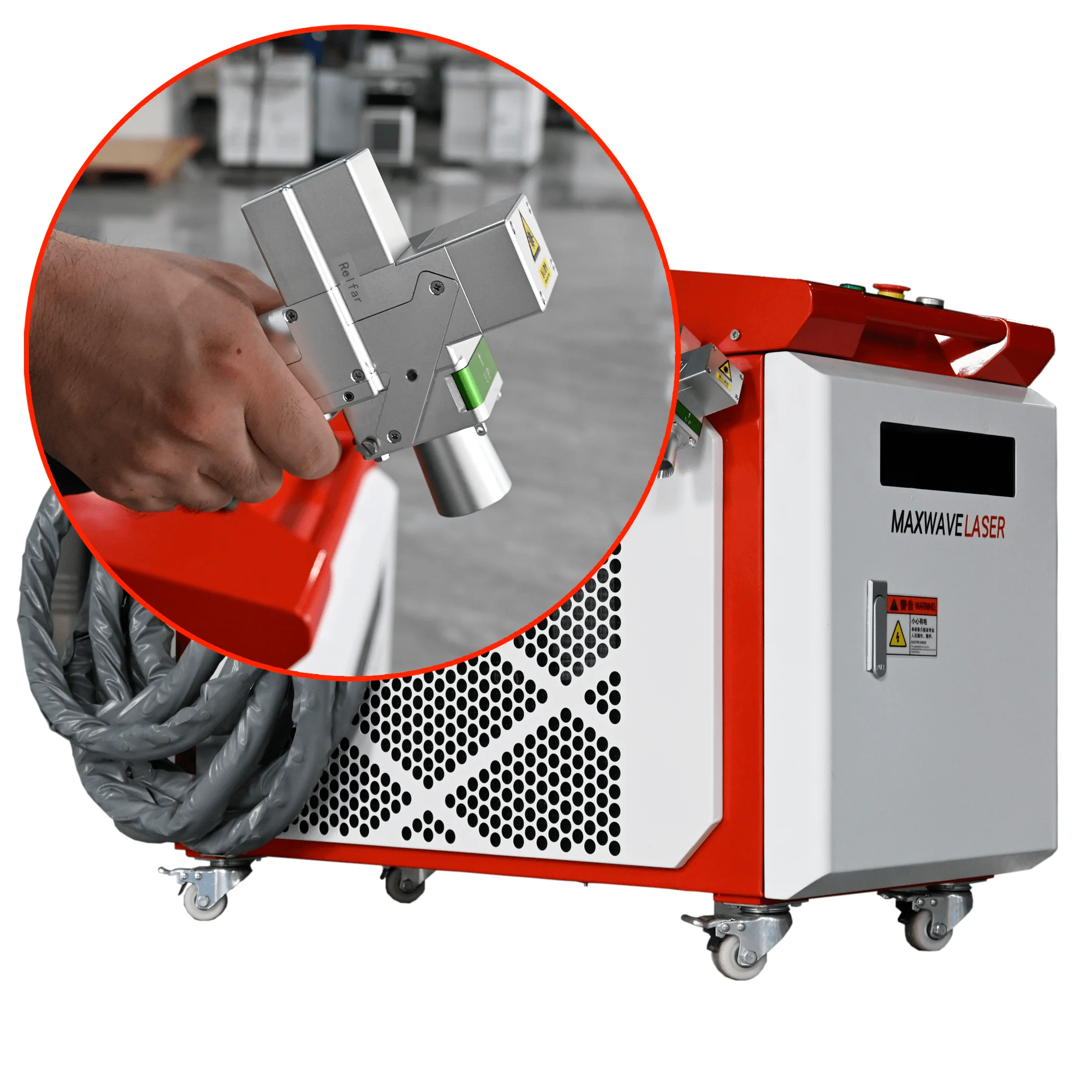 Hand held 1500w 3 in 1 fiber laser cleaning cutting and welding machine for lithium battery