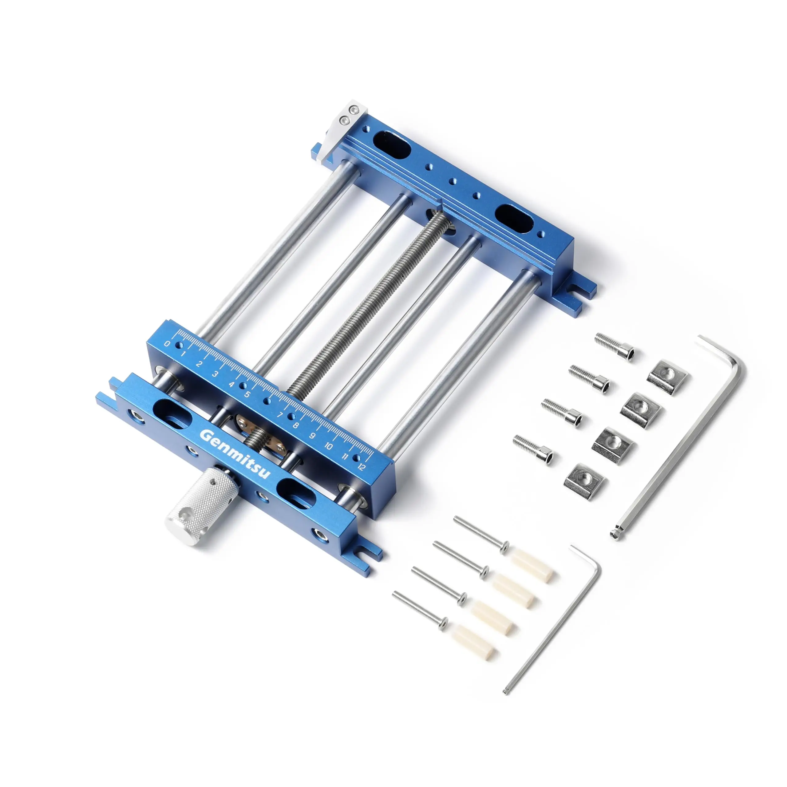 Genmitsu Upgrade Aluminum Bench Vise Clamp High Precision CNC Router Milling Metalworking Woodworking Clamping Range 0 to 5.7 in