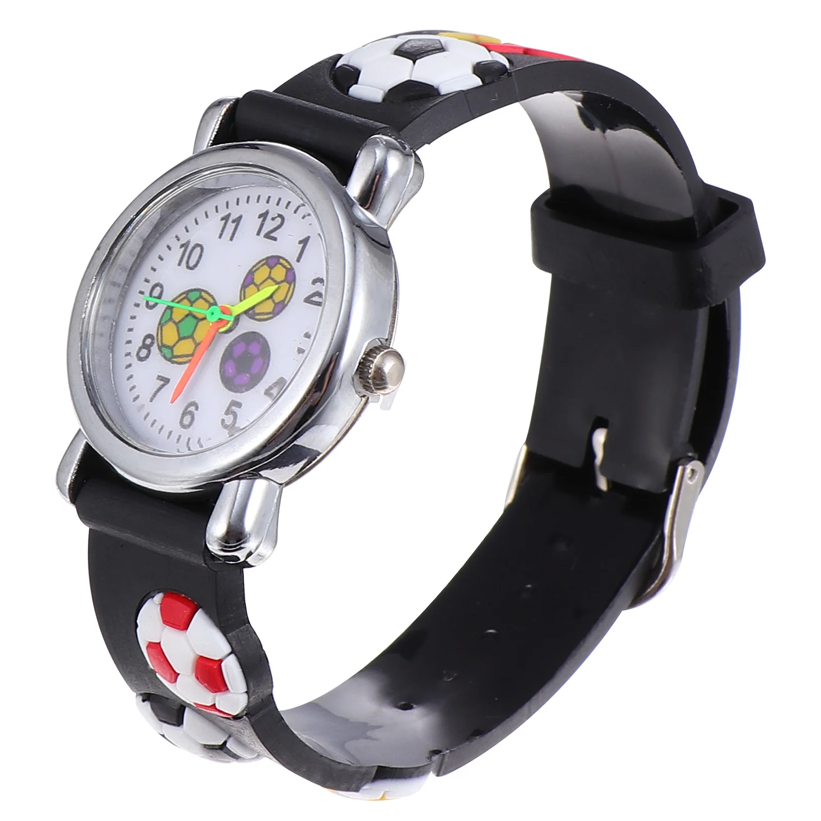 1 шт., часы с рисунком футбола, детские наручные часы для студентов, мальчиков и девочек, прочный, удобный подарок, детские часы