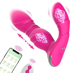 Wireless Sexy Wearable Vibrators with Remote & App Panties Thrusting Stimulator Sex Toys for Women 9 Speed Vibration Adult Goods