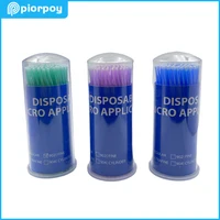 PIORPOY 100 unids/botella, microcepillo Dental, aplicadores, cepillo para dientes, materiales de dentista Oral, herramientas de extensión, blanqueamiento Dental, envío directo
