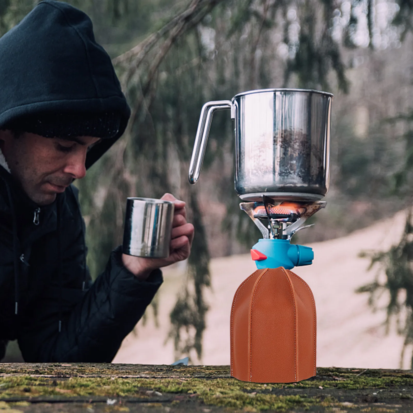 Gas Cylinder Protective Cover for Propane Tank Outdoor Camping Picnic Dust Rust Shock Absorption Explosion Proof Flat