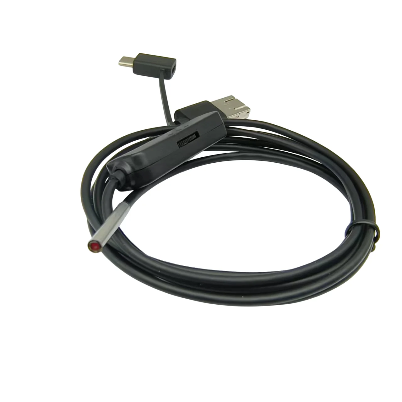 1MP 3,3mm FOV 80 °   Endoscópio de linha dura USB ultrafino para inspeção de tubulações industriais