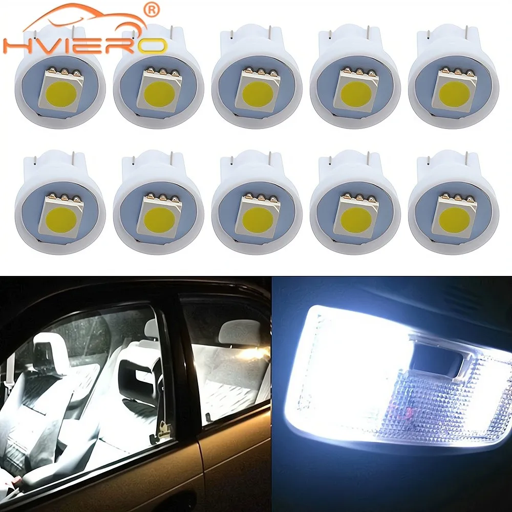 

10X T10 5050 1SMD LED DC 12V Auto Multiple Colors Bulbs Wedge Clearance Lamps Reading Lights Car Dome Indoor Lantern Turn Signal