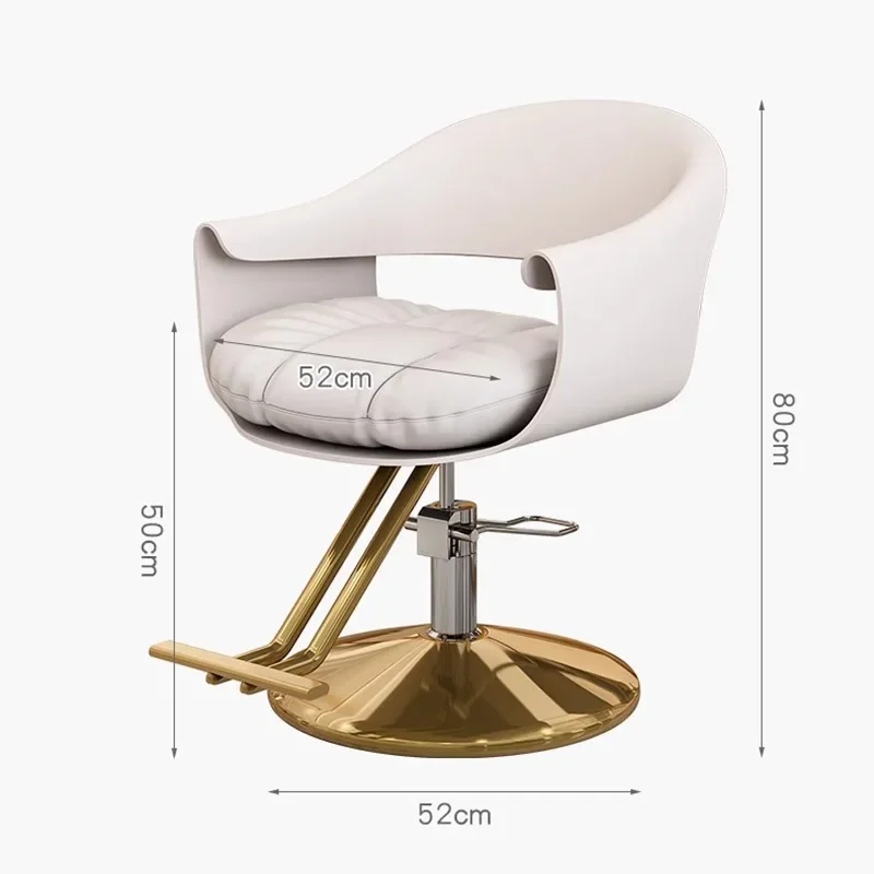 Luxury Trendy Barber Chair White Premium Fashionable Swivel Hairdresser Chair barber accessories Kapperstoel Salon Furniture