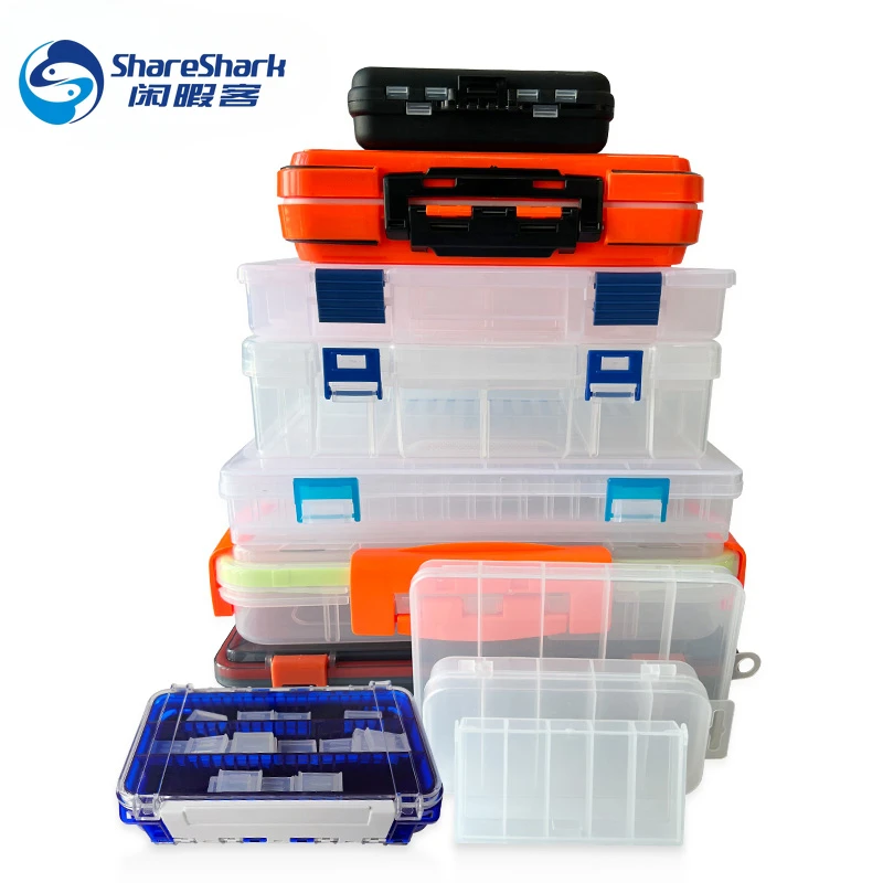 Fishing Box Double Sided Plastic Waterproof Lure Hook Equipment Box Carp Storage Tackle Box