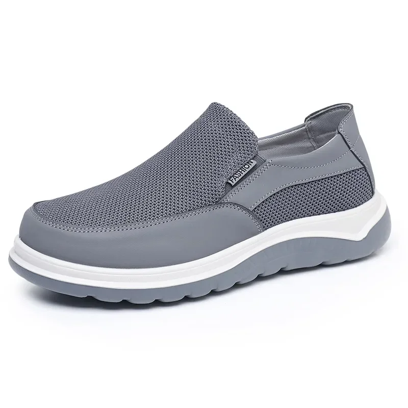 Men's Canvas Shoes with Soft Soles Casual Breathable Comfortable Sliding Sleeves Men's Cloth Shoes Men's Oxford Sneakers