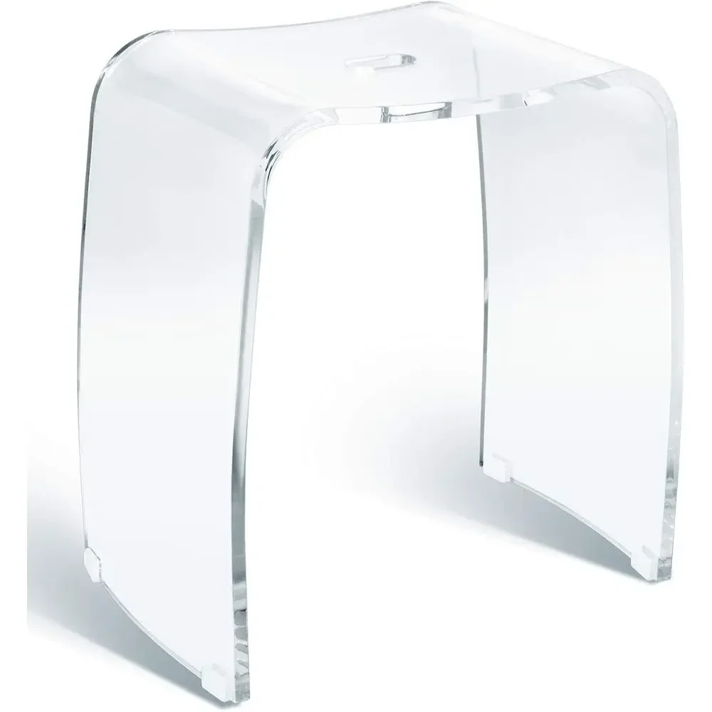 

Shower Chair or Inside Showers - Clear Acrylic Bathroom Stool with 400 lb acity, Waterproo Bench or Bath-tub, ern Portable Seat