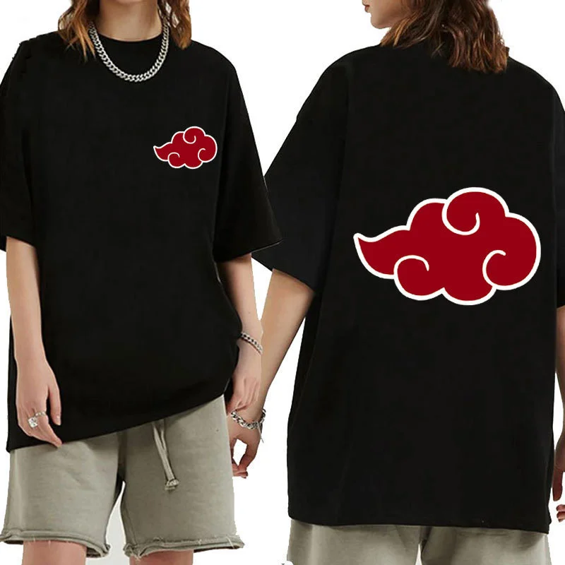 

2025 Anime Naruto T Shirt Bandai Cartoon Naruto Print Short Sleeved Pain Garment Summer Clothing Fashion 100%Cotton Tops Tee