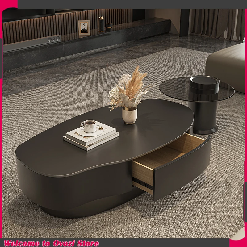 

Modern Design Coffee Tables Unique Side Table Premium Black Coffee Tables Minimal Dark tavolino da salotto Home Furniture