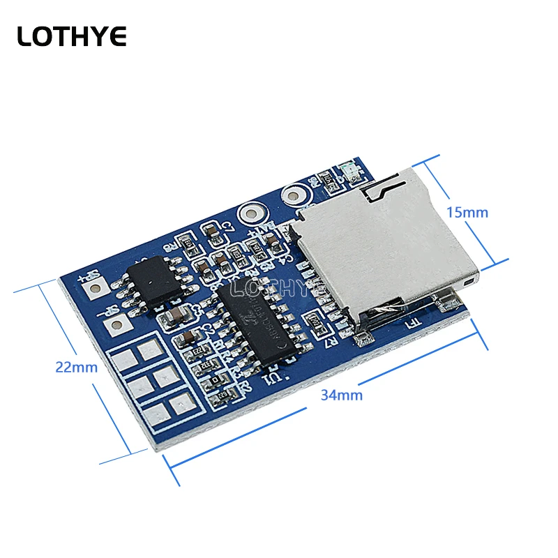 GPD2846A TF Card MP3 Decoder Board 2W Amplifier Module for Arduino GM Power Supply Module