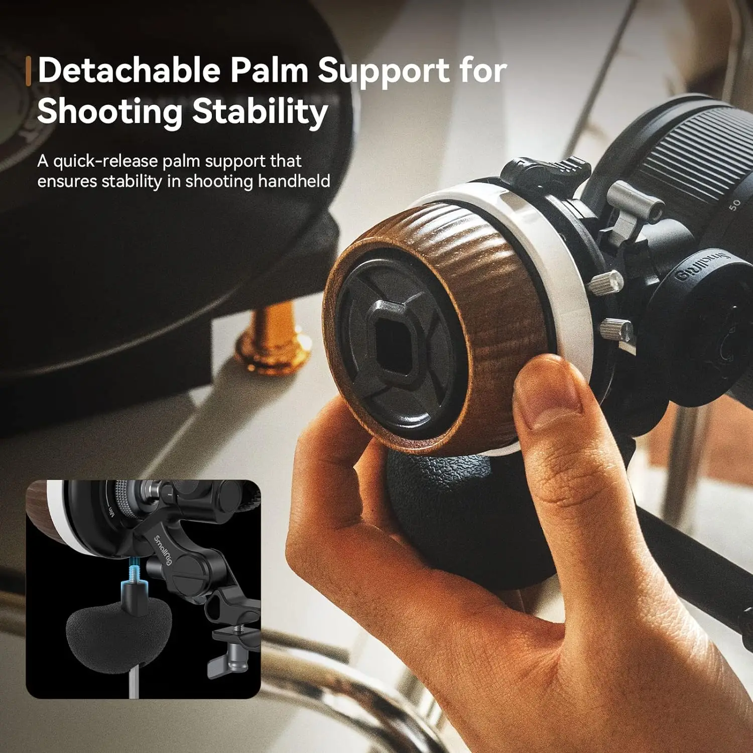 

TLF SmallRig F60 Follow Focus for DSLR and Mirrorless Lenses, with Non-Damping Design & Forward/Reverse Switch & A/B Stop