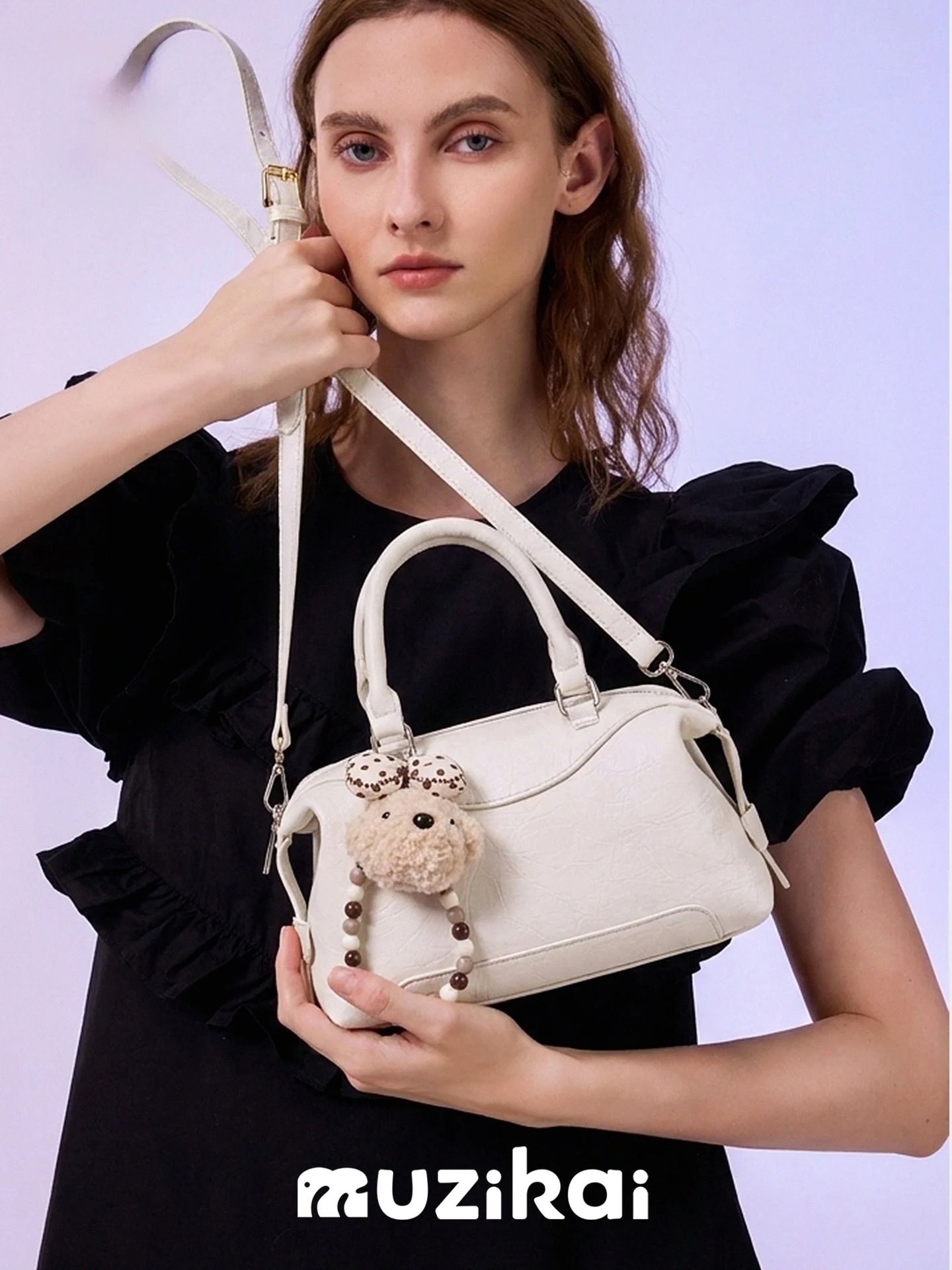 Fashionable Versatile Women's Handbag MuziKai 2026 New Autumn Shoulder Crossbody Bag Soft Handle Polyester Zip Closure