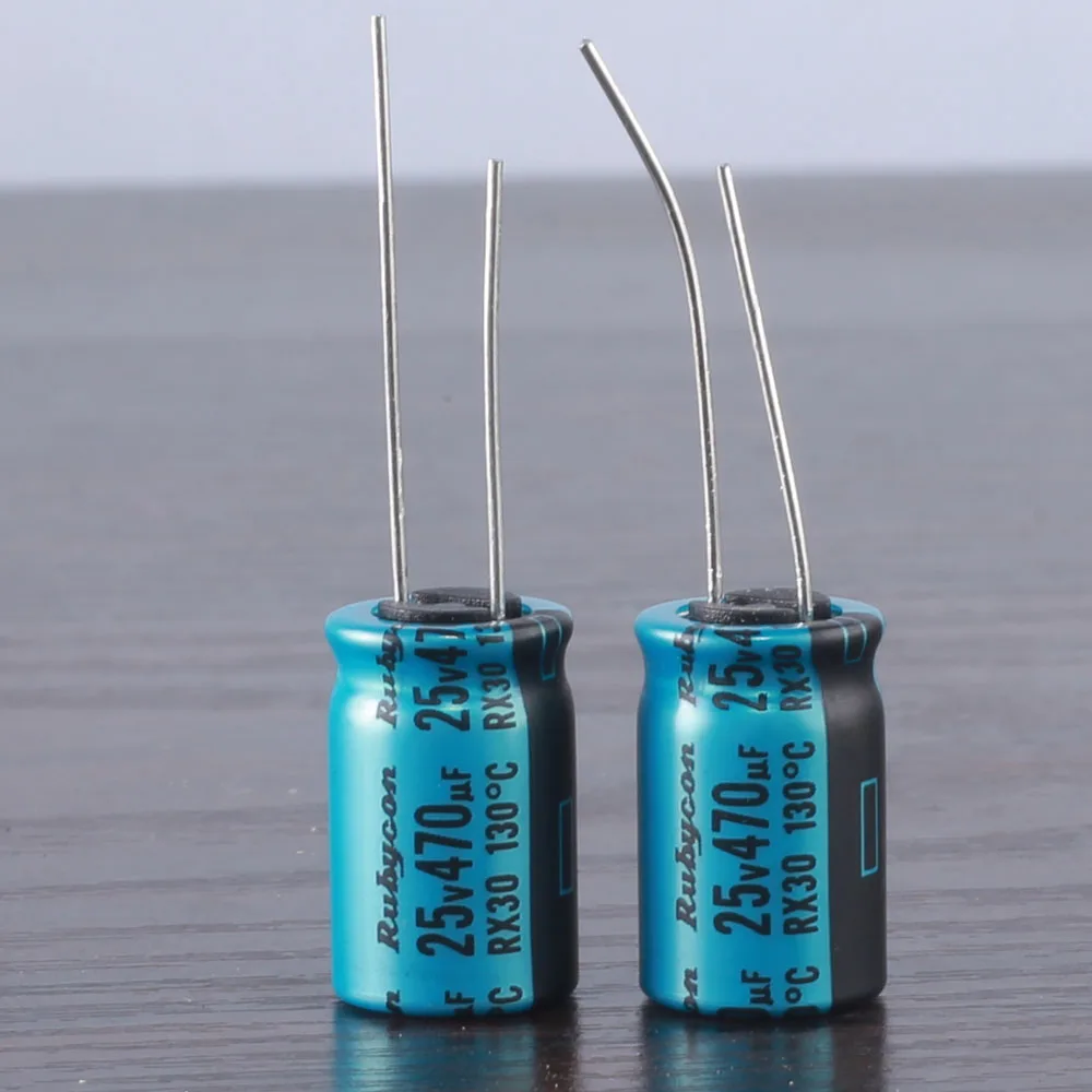 4pcs RUBYCON RX30 470mfd 25v 470uf 10x16mm electrolytic Capacitor 130℃