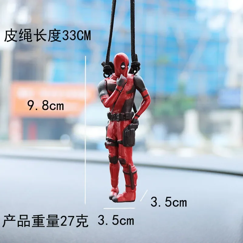 Disney Deadpool figurka Cartoon śliczne Anime figurka huśtawka Deadpool akcesoria samochodowe dla mężczyzn wisiorek do samochodu zabawki dekoracja