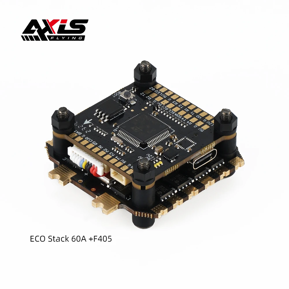 

AxisFlying Argus ECO STACK 60A ESC +F405 Flight Controller 6S for FPV Freestyle Drones DIY Parts