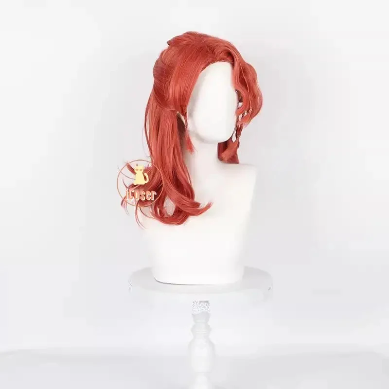 Perruque de cosplay Euro 7 CosIdentity V Clear Rationality Composer Frederick Kreiburg Cheveux Rouges Halloween pour Femmes Hommes Carnaval 45j
