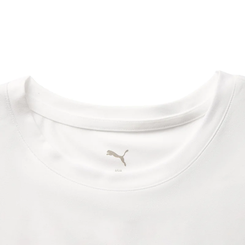 Puma White Puma Sports Casual Round Neck Short-Sleeved T-Shirt Men's and Women's 52734402