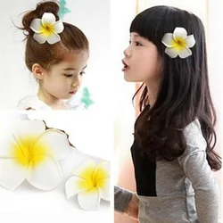 5pcs Lovely Hawaii Flower Hairpin Clip Hairclips Brooch Pin Clip Seaside Bridal Hair Headwear Photo Auxiliary Props For Women