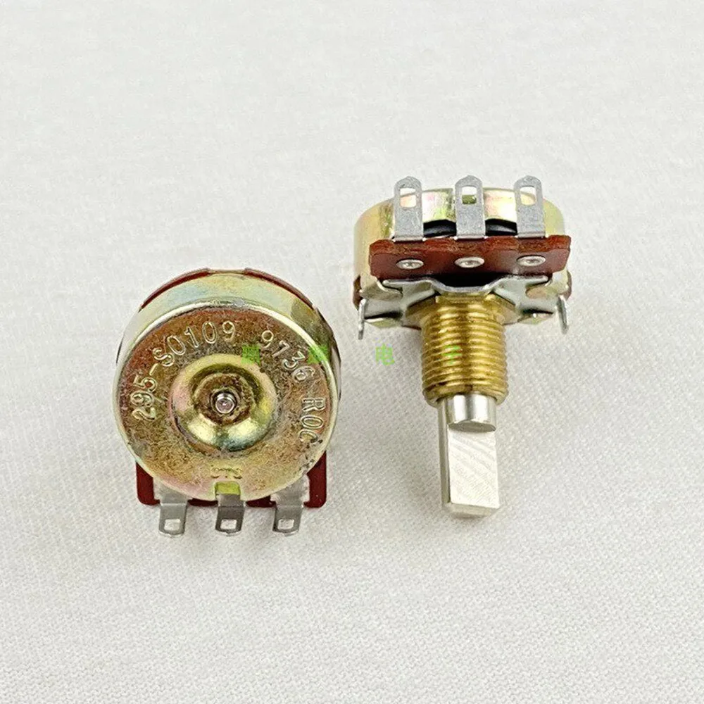 Original new 100% 24 Type B100K D100K guitar bass potentiometer simulation flight game foot rudder brake shaft (SWITCH)