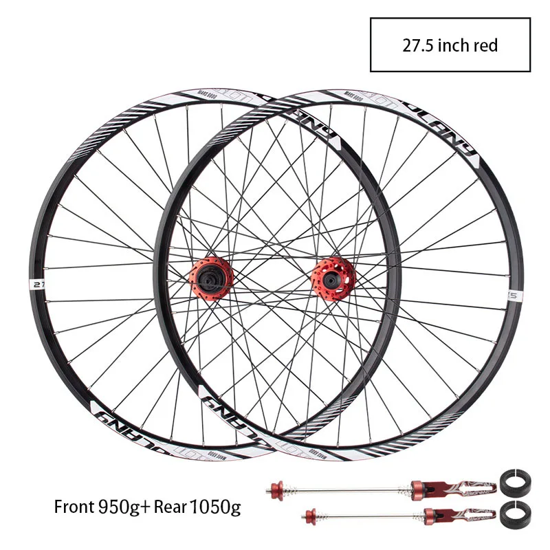 Aluminum Alloy Mountain Bike Wheel, 4 Bearing Disc Brake Cassette, Vacuum Rim, 26 