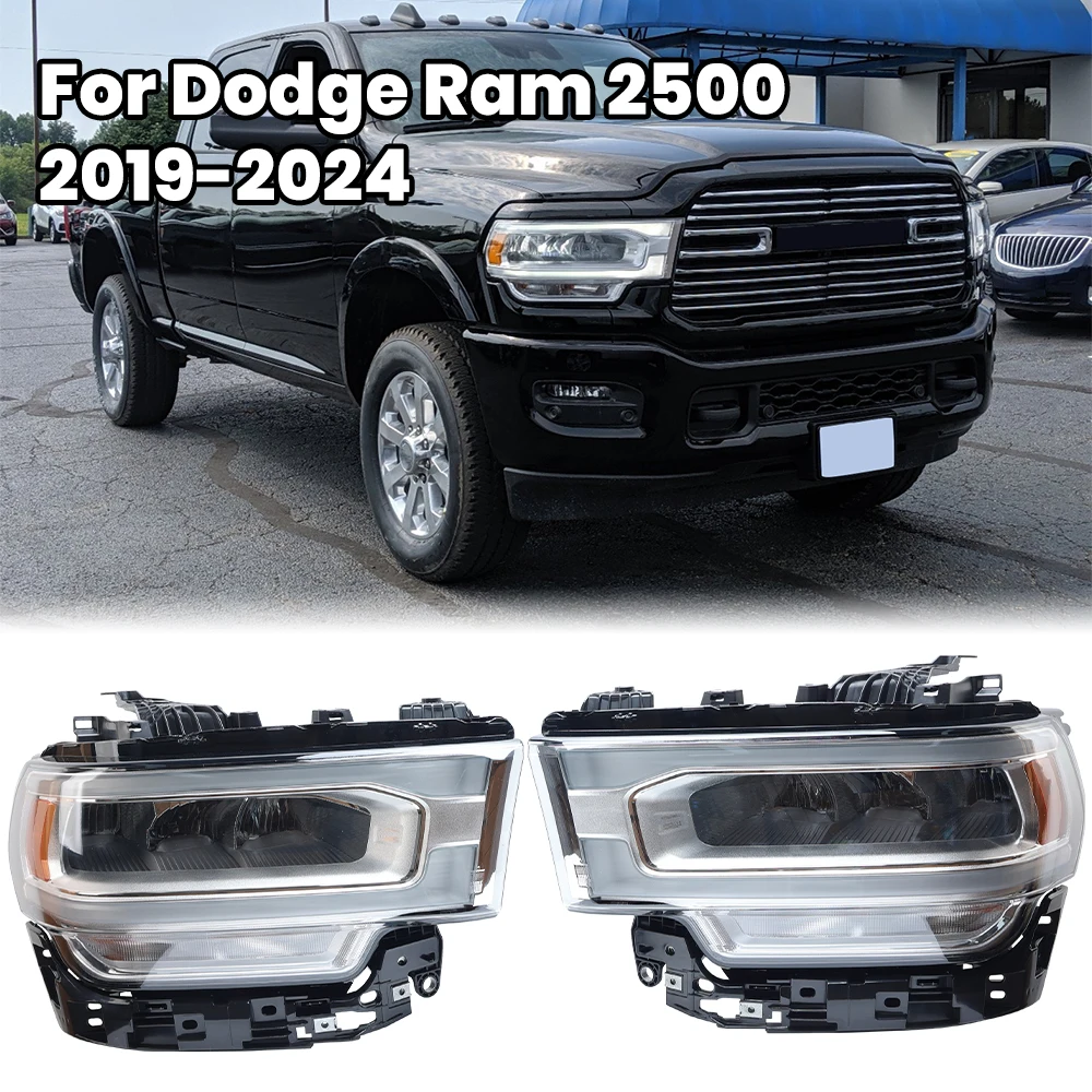 

Для Dodge Ram 2500 3500 2019 2020 2021 2022-2024 светодиодные фары передние фары с галогенным указателем поворота