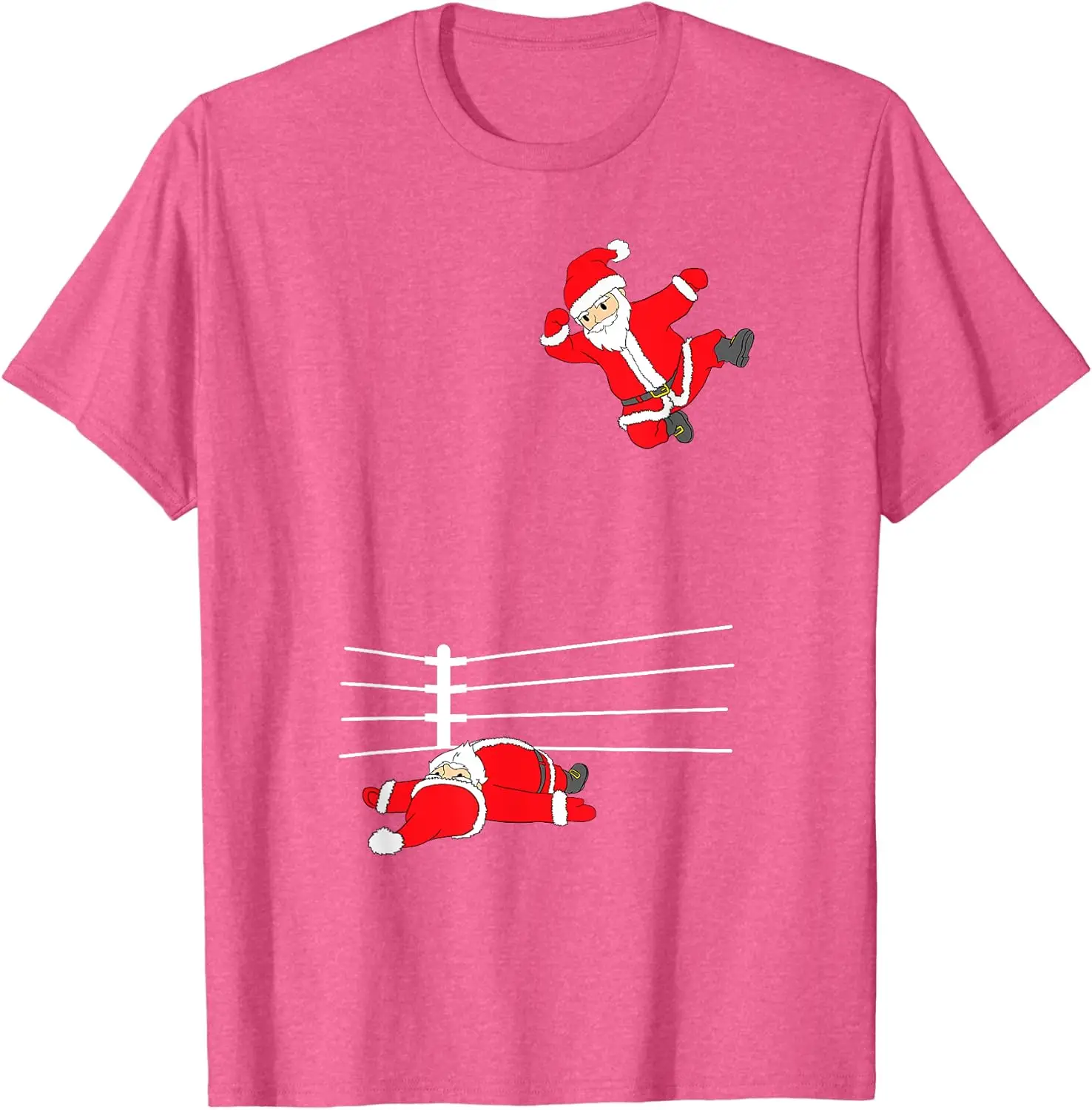 Funny Christmas Santa Wrestling Xmas T-Shirt