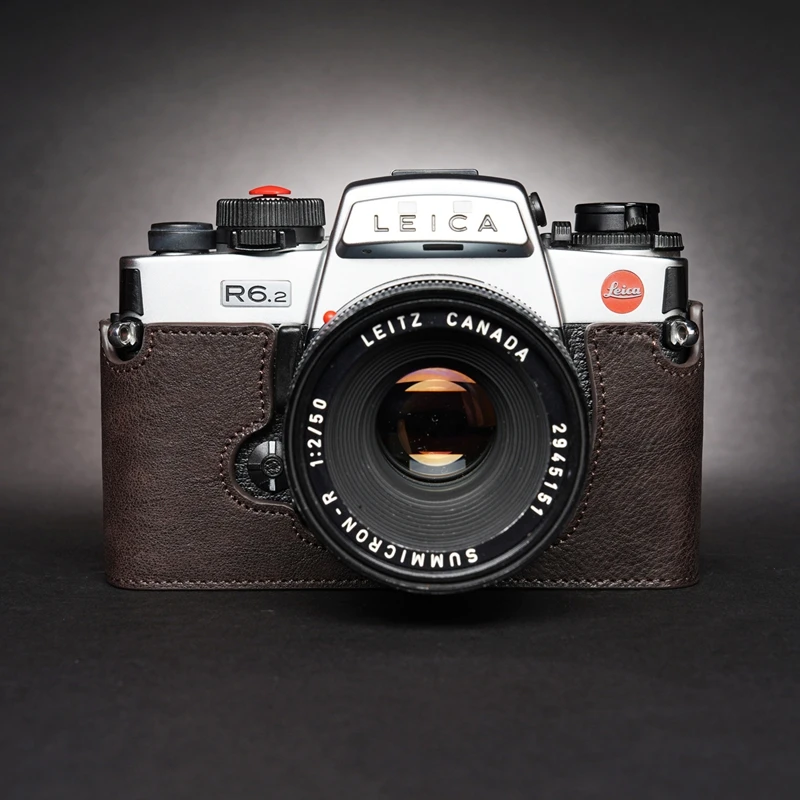 Leica 필름 카메라용 수제 가죽 카메라 케이스, 카메라 가방 커버, 바디 보호 슬리브 베이스, R6/R6.2 R7 R5 R4 R3