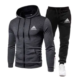 2024 Fashion Sportswear Plus Pants Sweatshirts Fleece Zipper Two Size Men's Set Hoodie FW22 Tracksuit Piece S-3XL