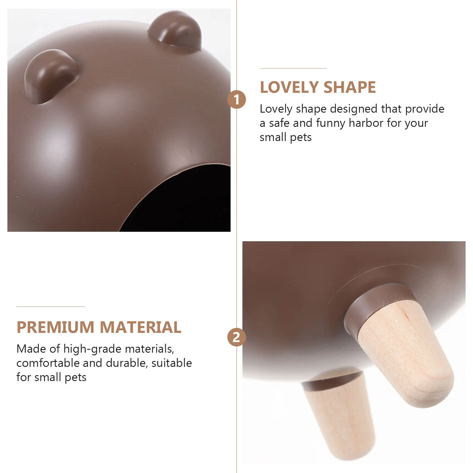 

Hamster Hideout Premium Small Pet Nest For Guinea Pig Hedgehog Indoor Shelter Sleeping Bed Play Decorative Cage